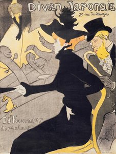 「The Japanese Divan」のポスター広告、1892 作： Henri de Toulouse Lautrec