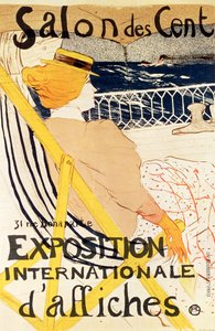 1896年頃、パリで開催された「国際航空博覧会」のポスター（カラーリトグラフ版