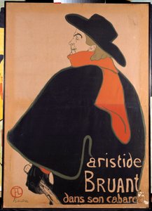 アリスティード・スパロウ（1851-1925）のキャバレーでの様子を描いたポスター。アンリ・ド・トゥールーズ＝ロートレック（Toulouse Lautrec）（1864-1901）のリトグラフ。1893.パリ、ポスターと広告の博物館 作： Henri de Toulouse Lautrec