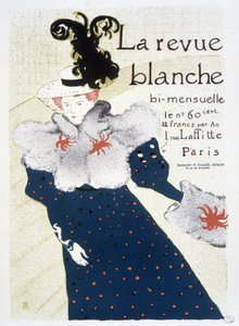 1895年にHenri de Toulouse - Lautrecが制作した「La Revue blanche」のポスター。 作： Henri de Toulouse Lautrec