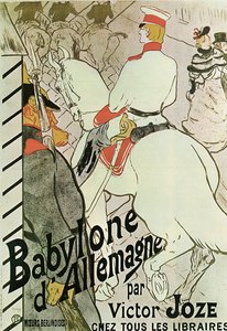 ビクター・ヨーゼによる本「バビロン・ダレマーニュ」のポスター、1894年。