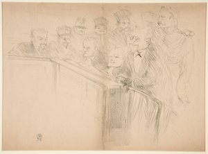 Proc?s Arton, premi?re planche (The Arton Trial、最初のプレート) 作： Henri de Toulouse Lautrec