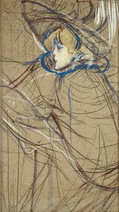 女性のプロフィール：ジェーンアヴリル;女性のプロフィール：Jane Avril、1893 作： Henri de Toulouse Lautrec
