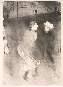 フォリー・ベルジェール、エミリエンヌ・ダランソン、マリキータでの一般リハーサル 作： Henri de Toulouse Lautrec