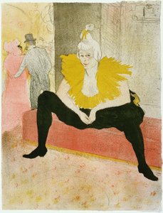 着席した道化師（マドモアゼル・シャウ・カオ）」-アンリ・ド・トゥールーズ・ロートレック（Toulouse-Lautrec）（1864-1901）の作品 カラーリトグラフ 1896年 (c) Museum of Modern Art, New York 52x40,3 作： Henri de Toulouse Lautrec