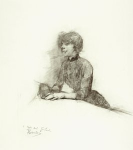 着席した女性、1887年頃 作： Henri de Toulouse Lautrec