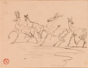 スタッグとヒント 作： Henri de Toulouse Lautrec