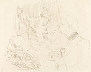 ロンドンでの夕食 作： Henri de Toulouse Lautrec