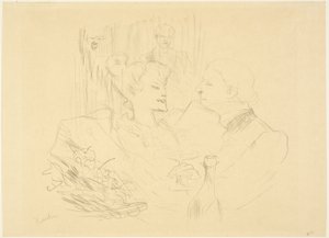 ロンドンでの夕食 作： Henri de Toulouse Lautrec