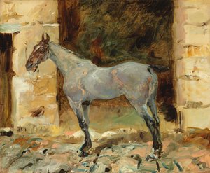 係留馬;馬の結び、1881年 作： Henri de Toulouse Lautrec