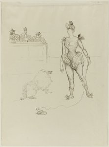 法廷の前の動物使い 作： Henri de Toulouse Lautrec