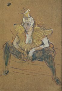 Clowness Cha-U-Kao Seated、1895 作： Henri de Toulouse Lautrec