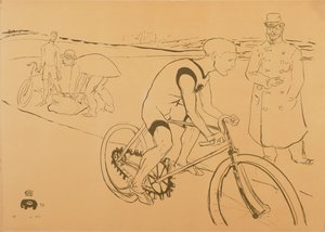 サイクリストMichael、1896年 作： Henri de Toulouse Lautrec