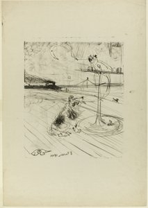 犬とオウム 作： Henri de Toulouse Lautrec