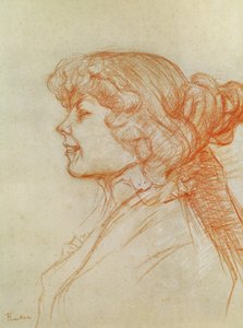 1899年のルアーブルの星の英語の少女（紙にクレヨン） 作： Henri de Toulouse Lautrec