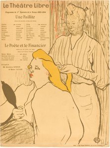 The Hairdresser - Theatre-Libre のプログラム 作： Henri de Toulouse Lautrec