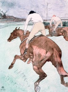 ジョッキー、1899（カラーリトグラフ） 作： Henri de Toulouse Lautrec