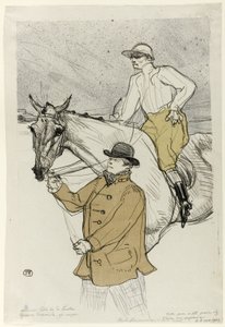 ポストに向かうジョッキー 作： Henri de Toulouse Lautrec