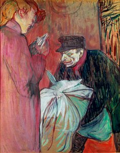 家の洗濯物。アンリ・ド・トゥールーズ＝ロートレックの絵画（トゥールーズ・ロートレック 作： Henri de Toulouse Lautrec