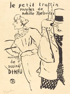 お使いの女の子 Le petit trottin、1893 年。 作： Henri de Toulouse Lautrec