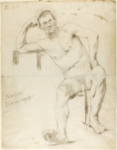 モデル・ニザヴェナ、c。 1882-83 作： Henri de Toulouse Lautrec