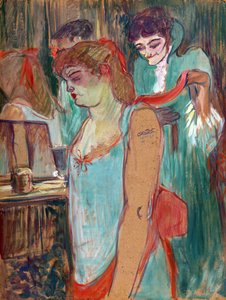 刺青の女」または「トワレ」 - アンリ・ド・トゥールーズ・ロートレック(Toulouse-Lautrec)(1864-1901)作 作： Henri de Toulouse Lautrec