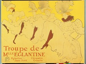 マドモアゼルエグランティーヌの劇団、1896年 作： Henri de Toulouse Lautrec