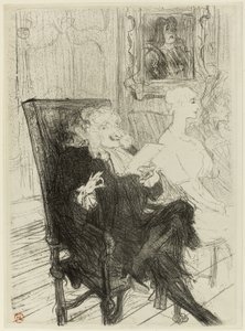 トリュフィエとモレノ、学んだ女性 作： Henri de Toulouse Lautrec