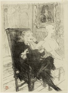 トリュフィエとモレノ、学んだ女性 作： Henri de Toulouse Lautrec