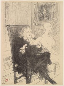 トリュフィエとモレノ、学んだ女性 作： Henri de Toulouse Lautrec