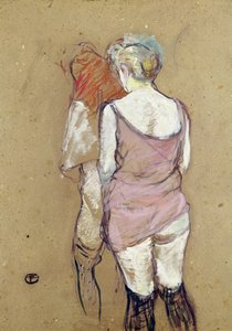 ムーラン通りのメゾンの2人のセミヌード女性 作： Henri de Toulouse Lautrec