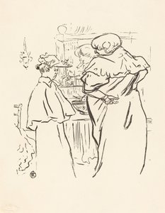 鏡の前の二人の女性 作： Henri de Toulouse Lautrec