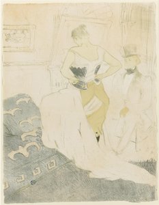 コルセットを調整する女性、1896年 作： Henri de Toulouse Lautrec