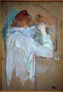 カーリングをする女性 厚紙に描かれた絵 アンリ・ド・トゥールーズ・ロートレック（1864-1901） 1891年 日。0,54x0,36 m トゥールーズ、ミュゼ・デ・ボザール 作： Henri de Toulouse Lautrec
