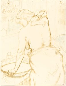 体を洗う女性、1896 年。 作： Henri de Toulouse Lautrec