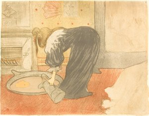 湯船の女 (Femme au tub) 作： Henri de Toulouse Lautrec