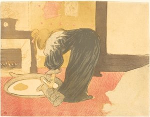 Tub Femme au Tubの女性、1896年。 作： Henri de Toulouse Lautrec