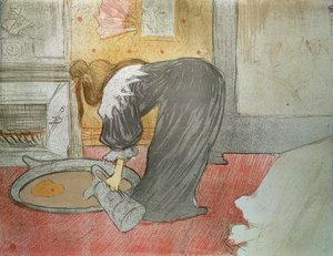 「エルズ」からのたらいの女、1896 作： Henri de Toulouse Lautrec