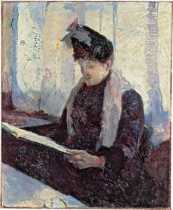 カフェにいる女性 作： Henri de Toulouse Lautrec