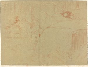 仰向けの女性 作： Henri de Toulouse Lautrec