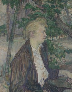 庭に座った女、1891 作： Henri de Toulouse Lautrec