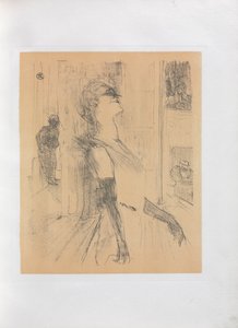 イヴェットギルバート-英語シリーズ：現場で、1898年。 作： Henri de Toulouse Lautrec