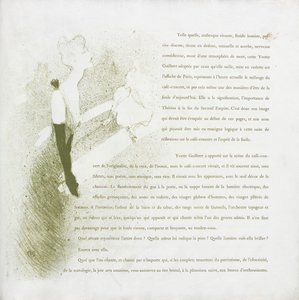 イヴェット・ギルベール＝フレンチ・シリーズ: No. 2 作： Henri de Toulouse Lautrec