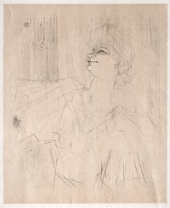 Yvette Guilbert: メニルモンタン、Bruant より 作： Henri de Toulouse Lautrec