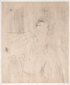イヴェットギルバート：1898年、メニルモンタン、ドブルーアントにて。 作： Henri de Toulouse Lautrec