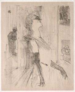 イヴェット・ギルバート：現場では、1898年。 作： Henri de Toulouse Lautrec