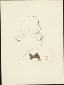 イヴェット・ギルベール、『ル・カフェ・コンサート』より 作： Henri de Toulouse Lautrec