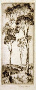 ゴムの木（銅版画） 作： Henri van Raalte