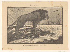 1906 年の高潮に関する漫画 古い敵 (オブジェクトのタイトル) 作： Henricus