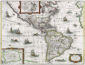 アメリカ大陸の地図、1631